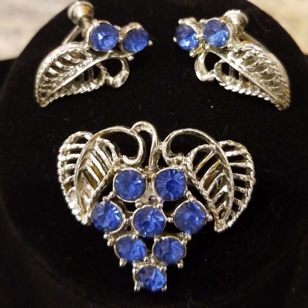 Vintage Brooch and Earrings Set